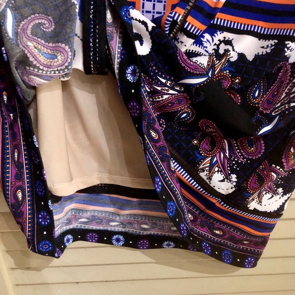 Adrianna Papell Black & Purple Paisley Shift Dress - Picture 8 of 12